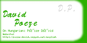 david pocze business card